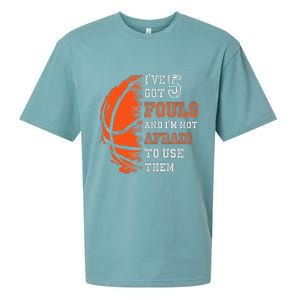 Basketball Player 5 Fouls Hoops Baller Basketball Funny Sueded Cloud Jersey T-Shirt