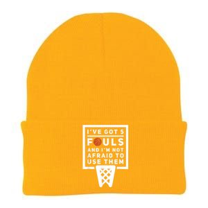 Basketball Player 5 Fouls Funny Basketball Knit Cap Winter Beanie