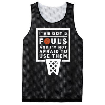 Basketball Player 5 Fouls Funny Basketball Mesh Reversible Basketball Jersey Tank