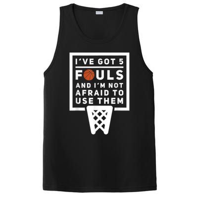 Basketball Player 5 Fouls Funny Basketball PosiCharge Competitor Tank