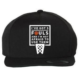 Basketball Player 5 Fouls Funny Basketball Wool Snapback Cap