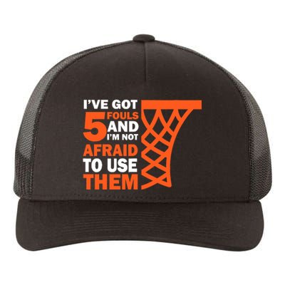 Basketball Player 5 Fouls - Hoops Baller Basketball Yupoong Adult 5-Panel Trucker Hat