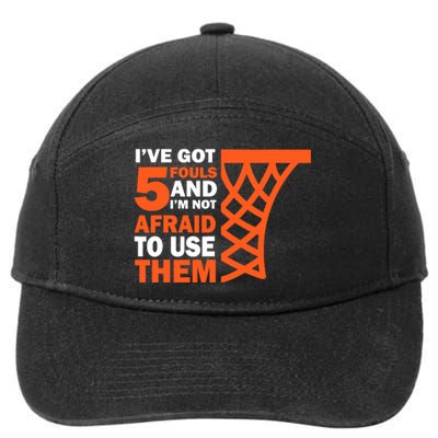 Basketball Player 5 Fouls - Hoops Baller Basketball 7-Panel Snapback Hat