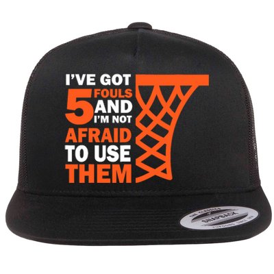 Basketball Player 5 Fouls - Hoops Baller Basketball Flat Bill Trucker Hat