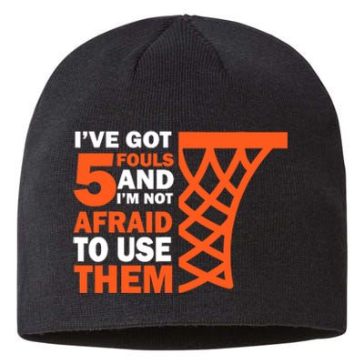 Basketball Player 5 Fouls - Hoops Baller Basketball Sustainable Beanie