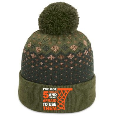 Basketball Player 5 Fouls - Hoops Baller Basketball The Baniff Cuffed Pom Beanie