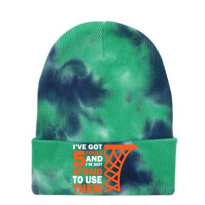 Basketball Player 5 Fouls - Hoops Baller Basketball Tie Dye 12in Knit Beanie