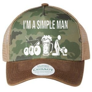 Billiard Pool 8ball Cue Billard Im A Simple Man Legacy Tie Dye Trucker Hat