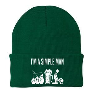 Billiard Pool 8ball Cue Billard Im A Simple Man Knit Cap Winter Beanie