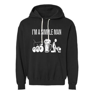 Billiard Pool 8ball Cue Billard Im A Simple Man Garment-Dyed Fleece Hoodie