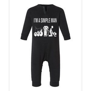 Billiard Pool 8ball Cue Billard Im A Simple Man Infant Fleece One Piece