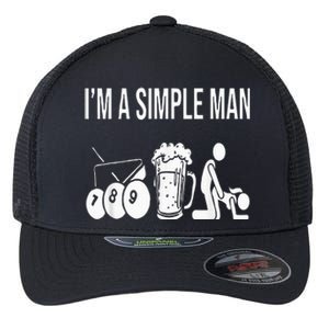 Billiard Pool 8ball Cue Billard Im A Simple Man Flexfit Unipanel Trucker Cap