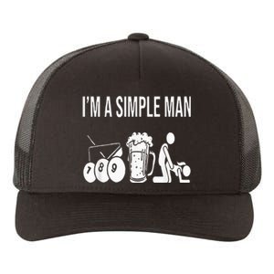 Billiard Pool 8ball Cue Billard Im A Simple Man Yupoong Adult 5-Panel Trucker Hat