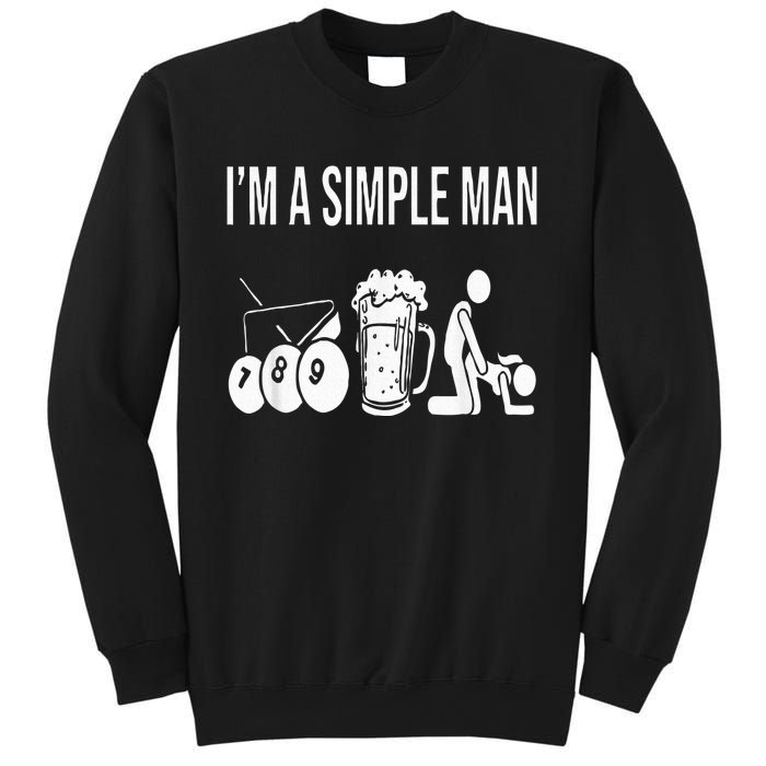 Billiard Pool 8ball Cue Billard Im A Simple Man Sweatshirt