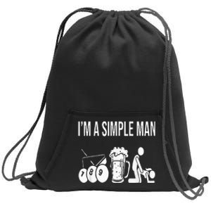 Billiard Pool 8ball Cue Billard Im A Simple Man Sweatshirt Cinch Pack Bag