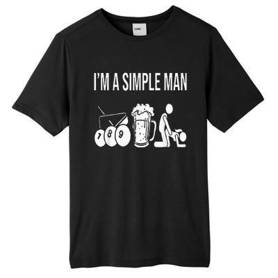 Billiard Pool 8ball Cue Billard Im A Simple Man Tall Fusion ChromaSoft Performance T-Shirt