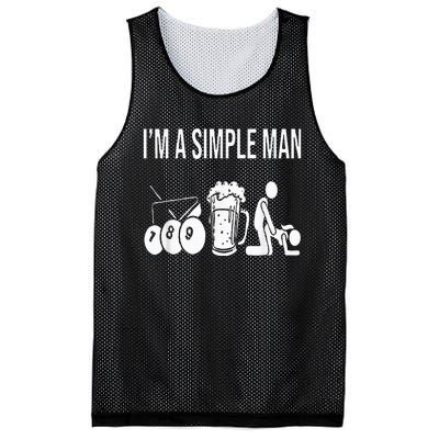 Billiard Pool 8ball Cue Billard Im A Simple Man Mesh Reversible Basketball Jersey Tank