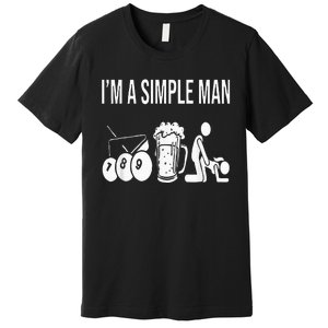 Billiard Pool 8ball Cue Billard Im A Simple Man Premium T-Shirt