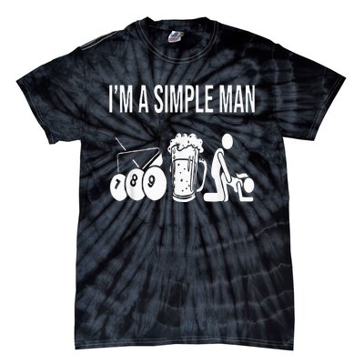 Billiard Pool 8ball Cue Billard Im A Simple Man Tie-Dye T-Shirt