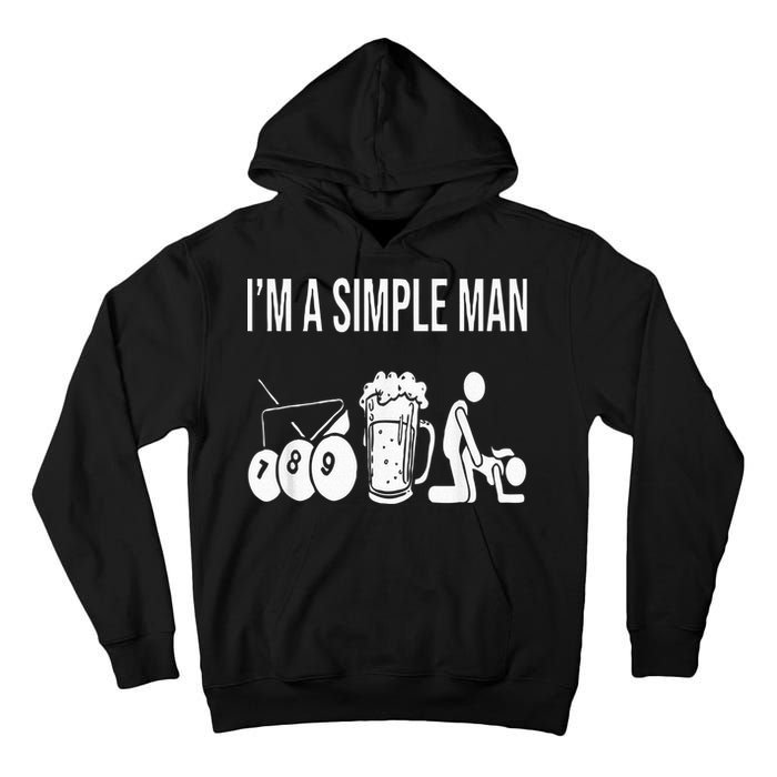 Billiard Pool 8ball Cue Billard Im A Simple Man Tall Hoodie