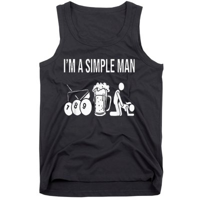 Billiard Pool 8ball Cue Billard Im A Simple Man Tank Top