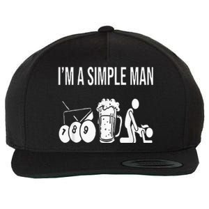 Billiard Pool 8ball Cue Billard Im A Simple Man Wool Snapback Cap