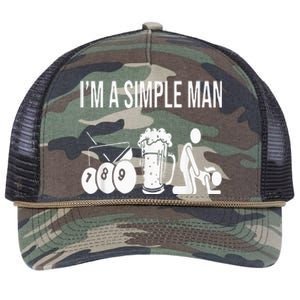 Billiard Pool 8ball Cue Billard Im A Simple Man Retro Rope Trucker Hat Cap