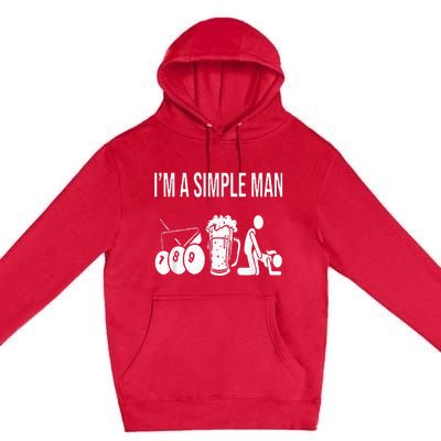 Billiard Pool 8ball Cue Billard Im A Simple Man Premium Pullover Hoodie