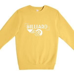 Billiards Pool 8 Ball Billiards Dad Gift For Father’s Day Premium Crewneck Sweatshirt