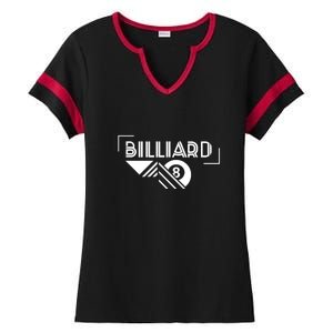 Billiards Pool 8 Ball Billiards Dad Gift For Father’s Day Ladies Halftime Notch Neck Tee