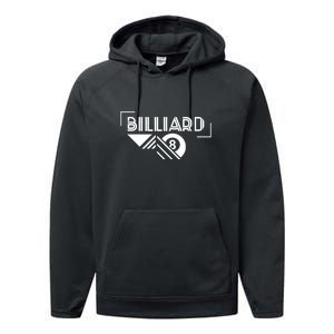 Billiards Pool 8 Ball Billiards Dad Gift For Father’s Day Performance Fleece Hoodie