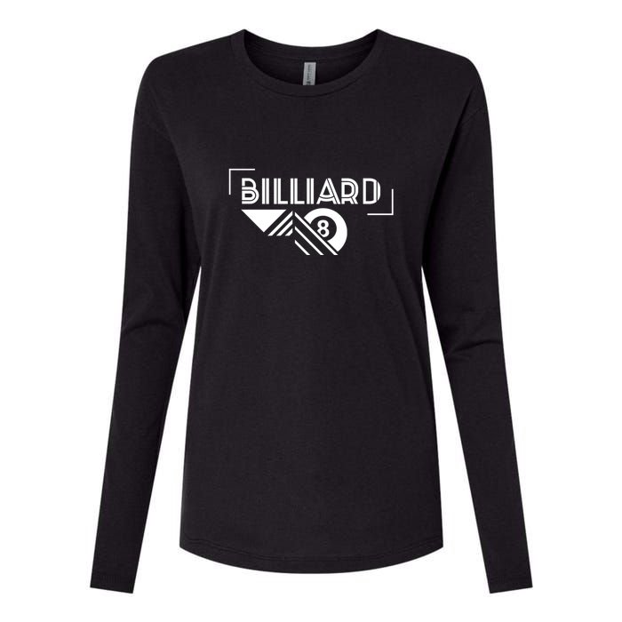 Billiards Pool 8 Ball Billiards Dad Gift For Father’s Day Womens Cotton Relaxed Long Sleeve T-Shirt