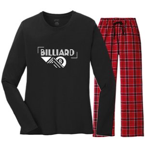 Billiards Pool 8 Ball Billiards Dad Gift For Father’s Day Women's Long Sleeve Flannel Pajama Set 