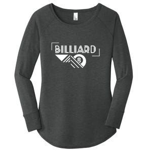 Billiards Pool 8 Ball Billiards Dad Gift For Father’s Day Women's Perfect Tri Tunic Long Sleeve Shirt