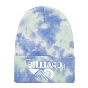 Billiards Pool 8 Ball Billiards Dad Gift For Father’s Day Tie Dye 12in Knit Beanie