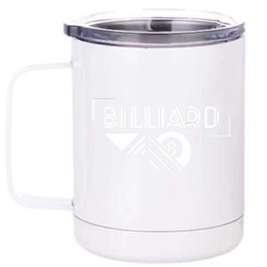 Billiards Pool 8 Ball Billiards Dad Gift For Father’s Day 12 oz Stainless Steel Tumbler Cup