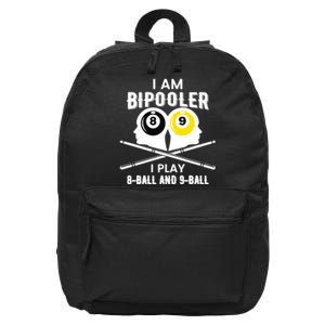 Bipooler Play 8 Ball And 9 Ball Pool Player 16 in Basic Backpack