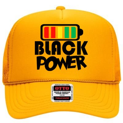 Black Power Afro American Melanin Black Lives Matter Cute Gift High Crown Mesh Back Trucker Hat