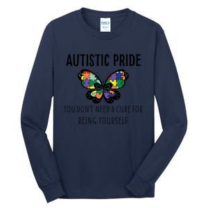 Butterfly Puzzle Autistic Pride Autism Awareness Acceptance Great Gift Tall Long Sleeve T-Shirt