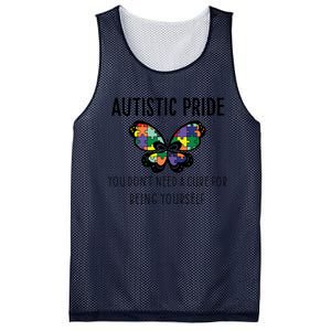 Butterfly Puzzle Autistic Pride Autism Awareness Acceptance Great Gift Mesh Reversible Basketball Jersey Tank