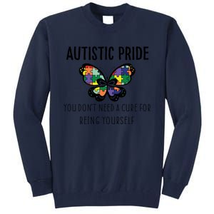 Butterfly Puzzle Autistic Pride Autism Awareness Acceptance Great Gift Tall Sweatshirt