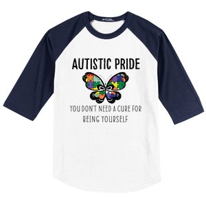 Butterfly Puzzle Autistic Pride Autism Awareness Acceptance Great Gift Baseball Sleeve Shirt