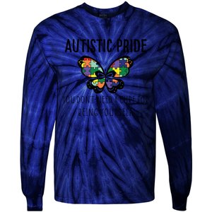 Butterfly Puzzle Autistic Pride Autism Awareness Acceptance Great Gift Tie-Dye Long Sleeve Shirt