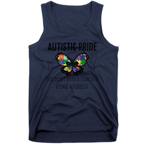 Butterfly Puzzle Autistic Pride Autism Awareness Acceptance Great Gift Tank Top