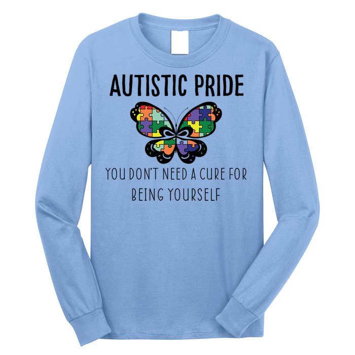 Butterfly Puzzle Autistic Pride Autism Awareness Acceptance Great Gift Long Sleeve Shirt