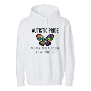 Butterfly Puzzle Autistic Pride Autism Awareness Acceptance Great Gift Garment-Dyed Fleece Hoodie