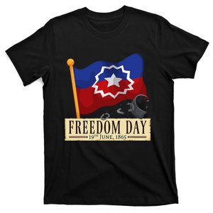 Black Proud African American for Juneteenth Flag T-Shirt