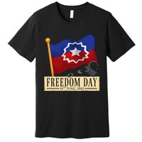 Black Proud African American for Juneteenth Flag Premium T-Shirt