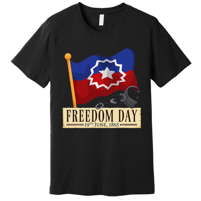 Black Proud African American for Juneteenth Flag Premium T-Shirt