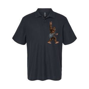 Bigfoot Playing A Dragon Guitar Rock On Sasquatch Big Foot Softstyle Adult Sport Polo